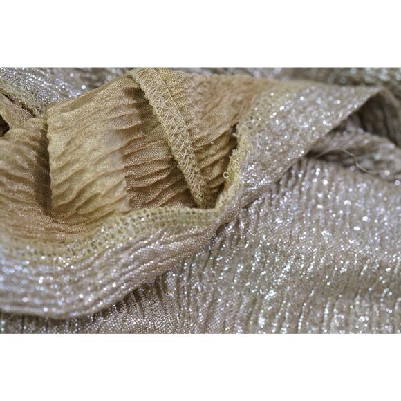 BGBGeneration - Sparkly High Waist Bodycon Mini Skirt in Shimmer Gold / Size XXS - Picture 5 of 6